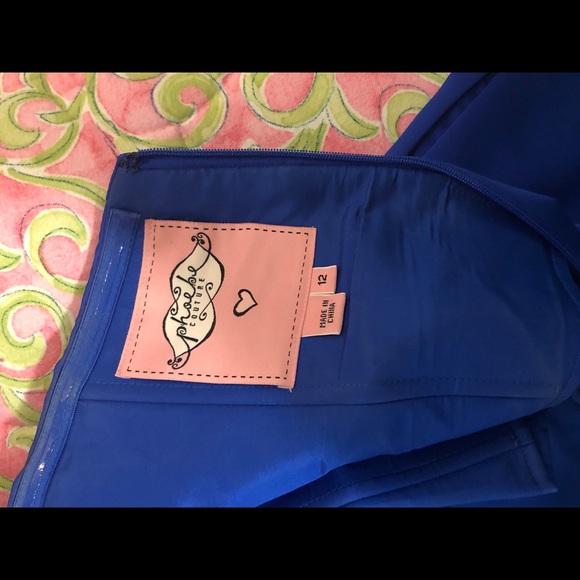 Blue Strapless Cocktail Dress - Picture 6 of 7